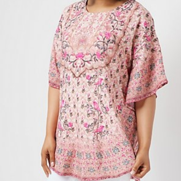 Tolani Printed Woven Caftan Tunic SZ XS NWOT - Picture 8 of 8